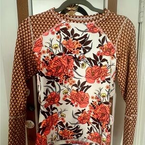 NWT Maaji Floral and Geometric Long Sleeve Swim/Sun Top